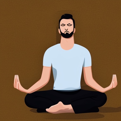 Mann beim Meditieren